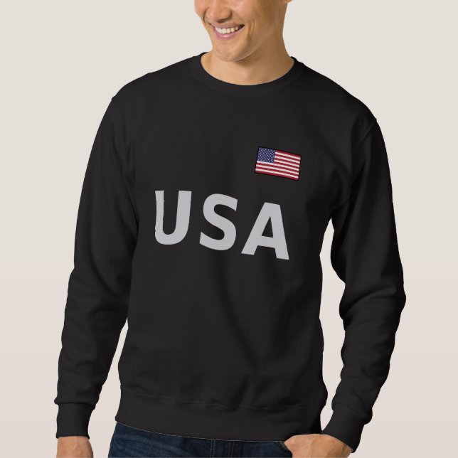 Sudadera EE.UU. con BANDERA ESTADOUNIDENSE en el pecho - US (Anverso)