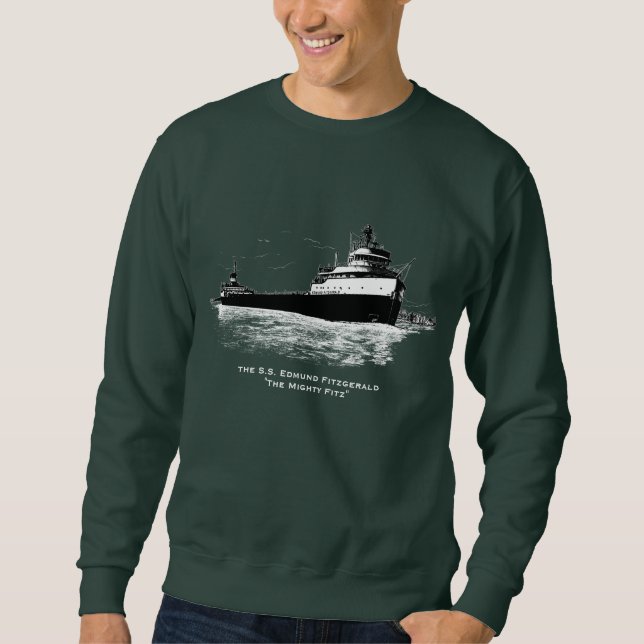 Sudadera EE.UU. Edmund Fitzgerald ~ "El poderoso FITZ" (Anverso)