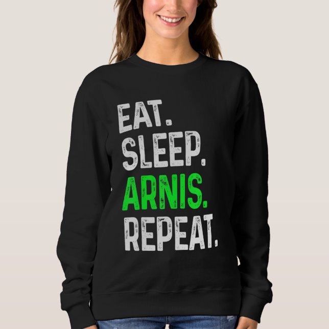 Sudadera Eee Sleep Arnis Repetir el Combate de las Artes Ma (Anverso)
