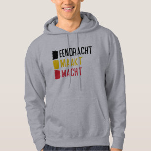 Sudadera Eendracht Maakt Macht Bélgica Motto Hoodie