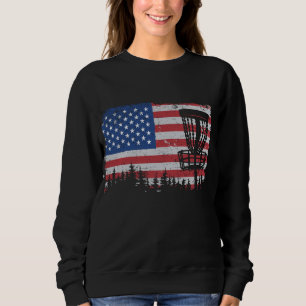 Sudadera EEUU Bandera Americana Disk Golf Basket Frisbee Vi