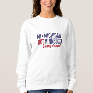 Sudadera EEUU - IM = Confusión de Michigan No Minnesota