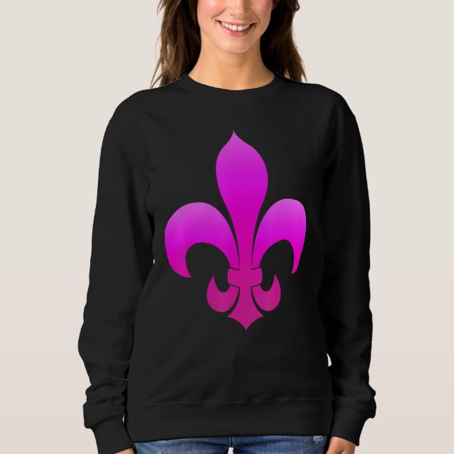Sudadera Efecto Purpurina Fleur De Lis Mardi Gras 3 (Anverso)