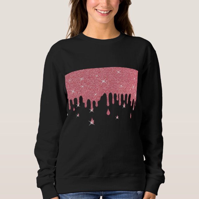 Sudadera Efecto Purpurina rosado y paracaídas (Anverso)