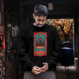 Sudadera Eff Capitalism Burn It Tarot Card Tower Symbol