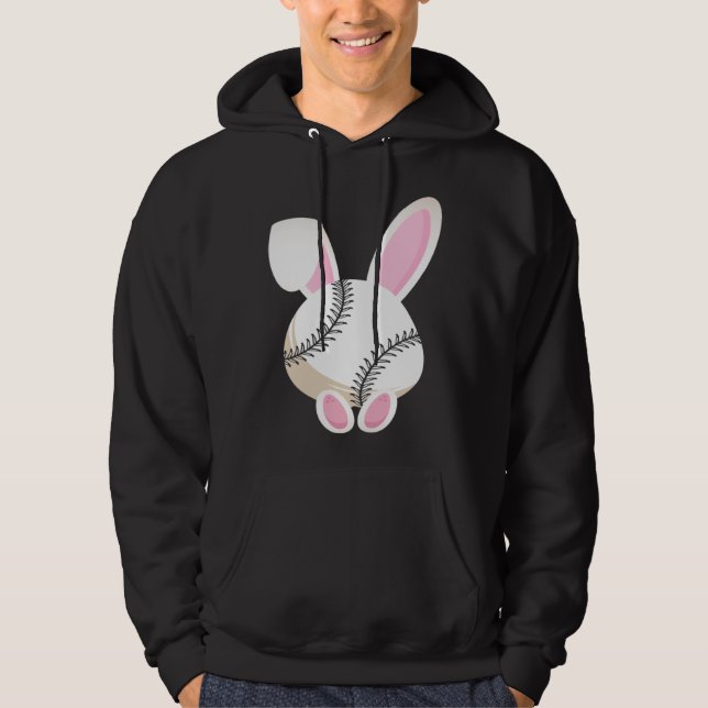 Sudadera Egg Baseball Rabbit Bunny Ears Funny Easter Day Pl (Anverso)