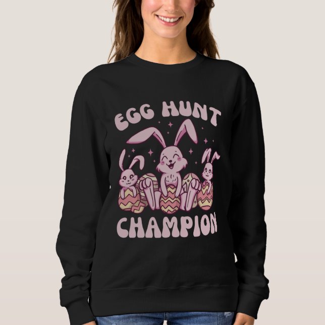 Sudadera Egg Hunt Champion  Cute Easter Egg for Boys Girls  (Anverso)