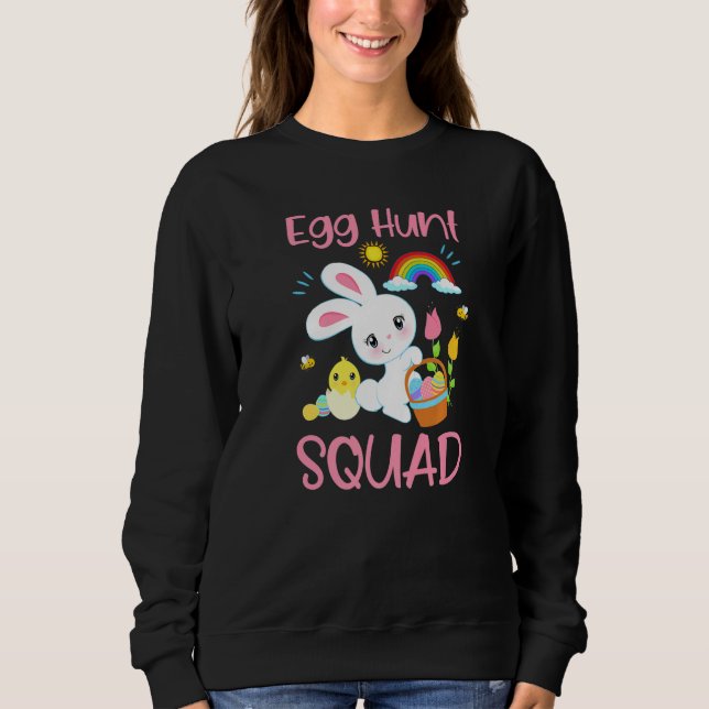 Sudadera EGG HUNT SQUAD Funny Conejo Conejo Conejo Conejo d (Anverso)