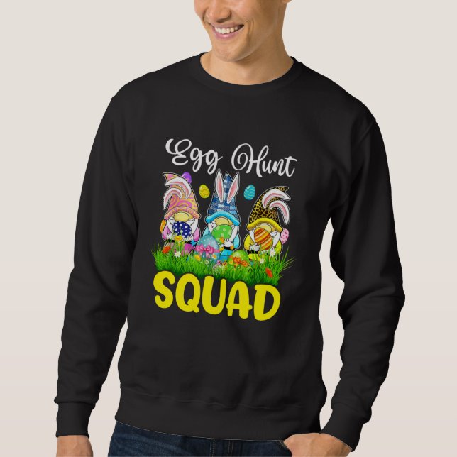 Sudadera Egg Hunt Squad Gnomes Easter Day Bunny Ears Easter (Anverso)