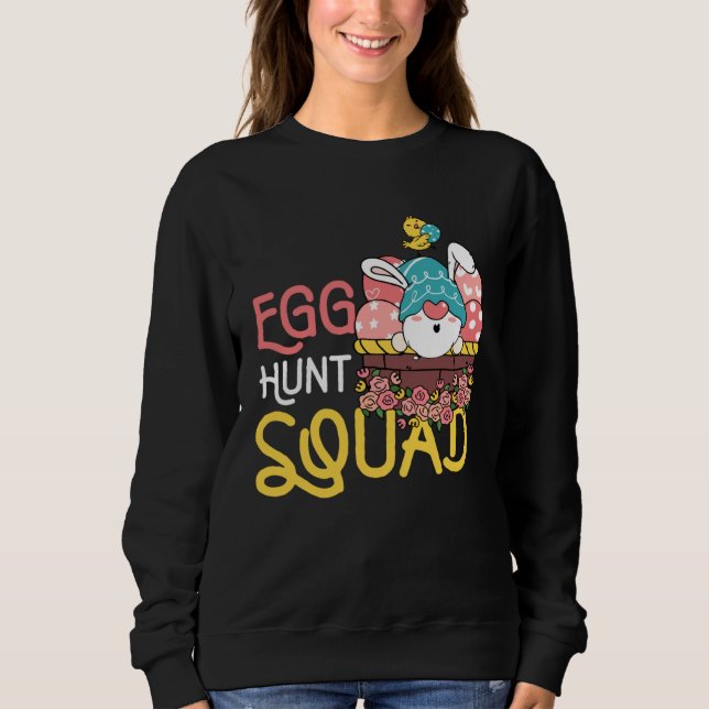 Sudadera Egg Hunt Squad Hunting Season  Easter Day (Anverso)