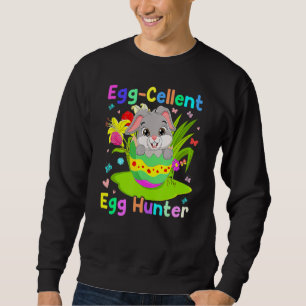 Sudadera Eggcellent Egg Hunter Easter Niños Chicas Bunny