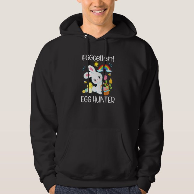 Sudadera Eggcellent Egter Hunter Easter Bunny Pun Christian (Anverso)