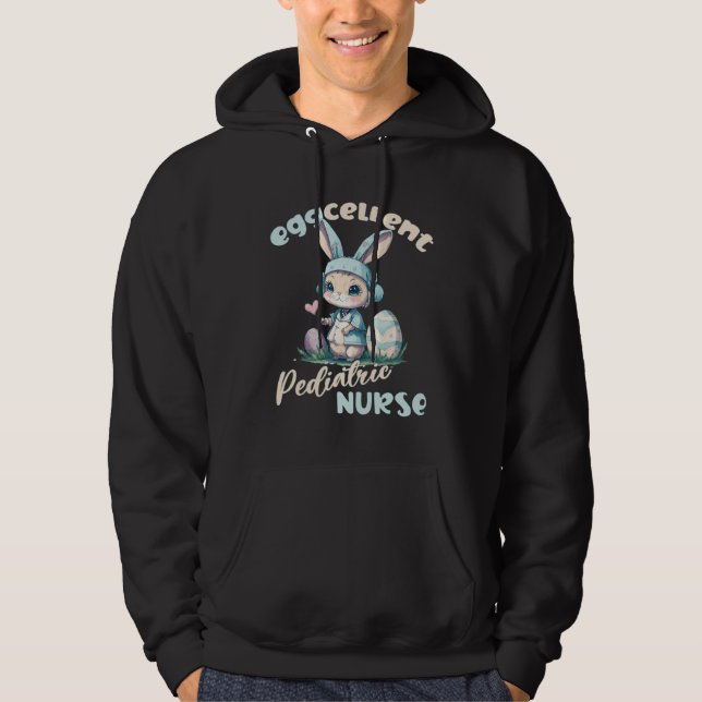 Sudadera Eggcellent Pediatric Nurse Easter Bunny Pun (Anverso)