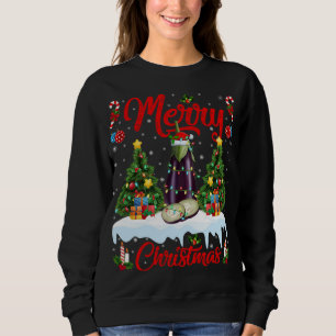Sudadera Eggplant Fruit Lover Xmas Iluminación Santa Eggpla