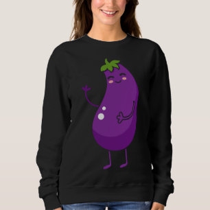 Sudadera Eggplant - Fruta de regalo de fruta Graciosa de be