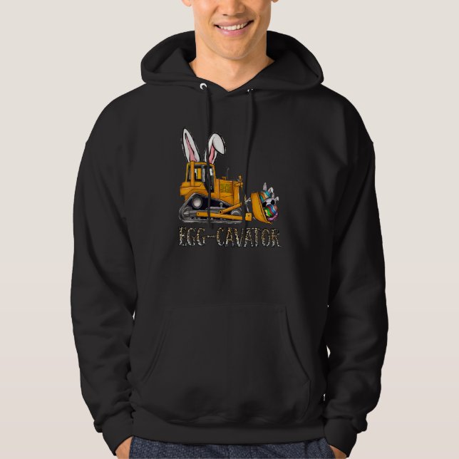 Sudadera Eggs Cavator Bunny Tractor Leopard Eggs Happy East (Anverso)