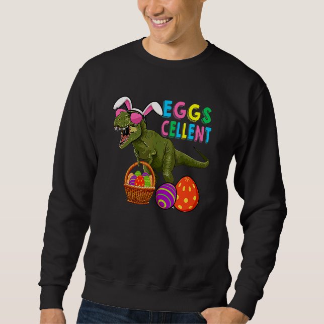 Sudadera Eggs Cellent Dinosaur Easter Day Bunny T Rex Boys (Anverso)