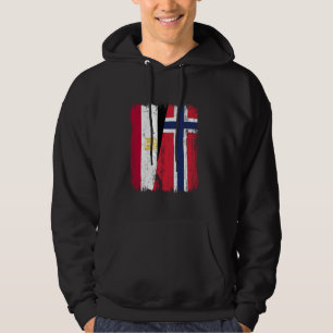 Sudadera Egipto Noruega Medio Bandera Ancianos Egipcios Nor