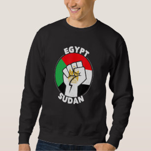Sudadera Egipto Sudán Orgulloso de la bandera de los países