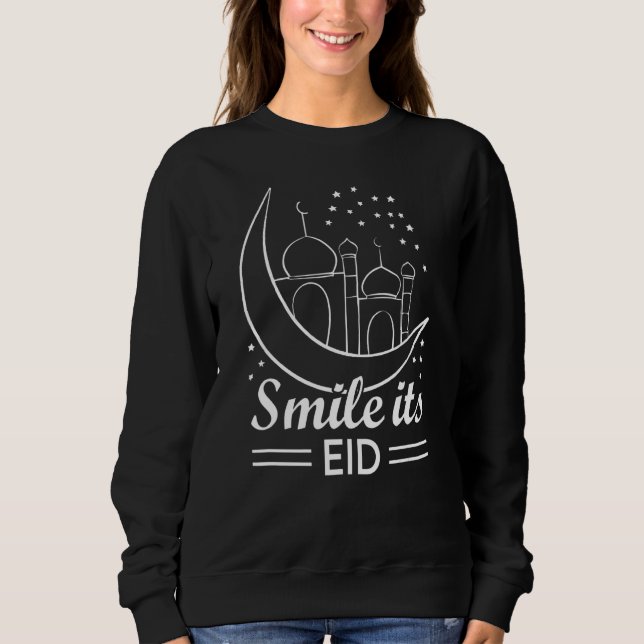 Sudadera Eid Mubarak Sonríe Su Eid (Anverso)