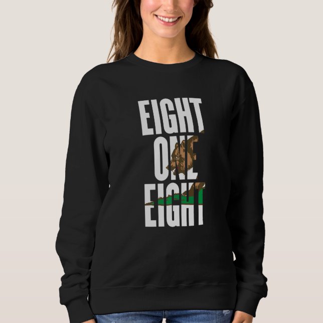 Sudadera Eight One Eight 818 Area Code California Los Angel (Anverso)