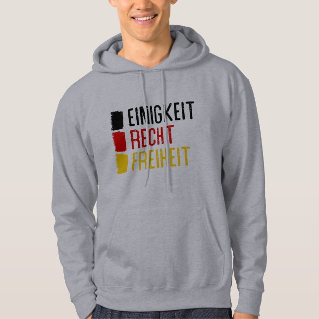 Sudadera Einigkeit Recht Freiheit Alemania Motto Hoodie (Anverso)