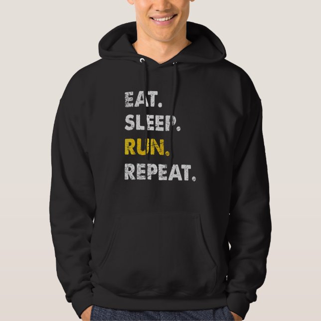 Sudadera Ejecución Jogging Eat Sleep Run Repetir (Anverso)