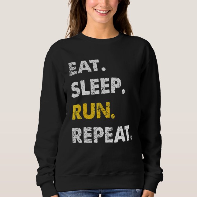 Sudadera Ejecución Jogging Eat Sleep Run Repetir (Anverso)