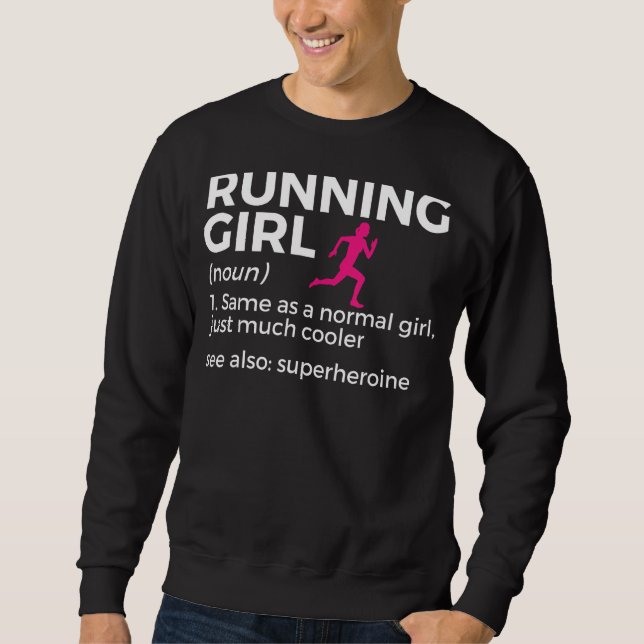 Sudadera Ejecutando Chica Definition Funny Runner (Anverso)