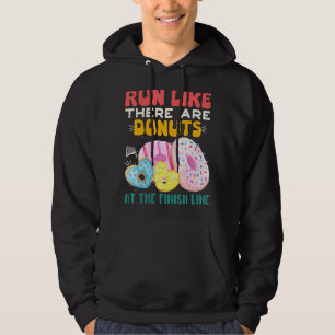 Sudadera Ejecutar Como Si Hubieran Donuts En La Línea Final