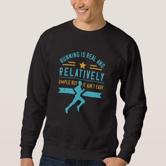 Sudadera Ejecutar - Correr es simple pero no fácil (Anverso)