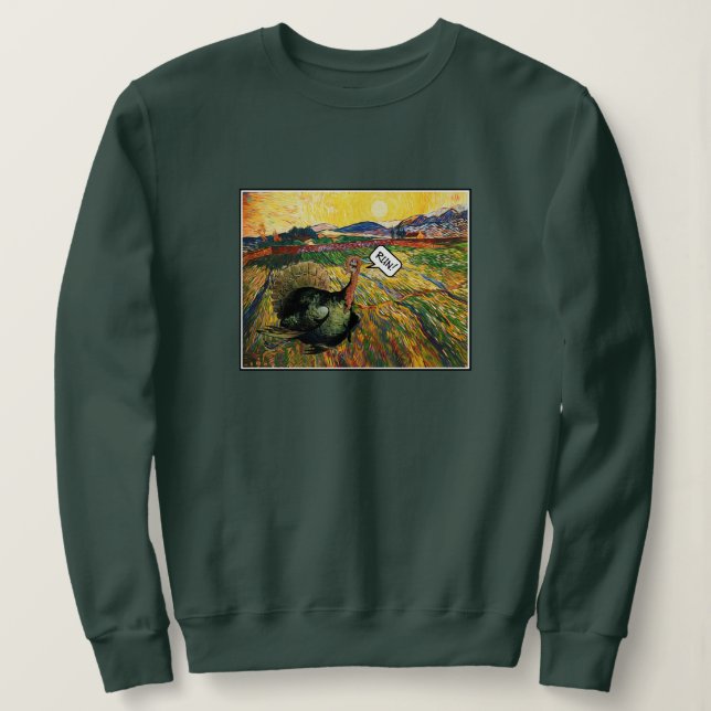 Sudadera Ejecutar la ejecución de pavos (Anverso del diseño)