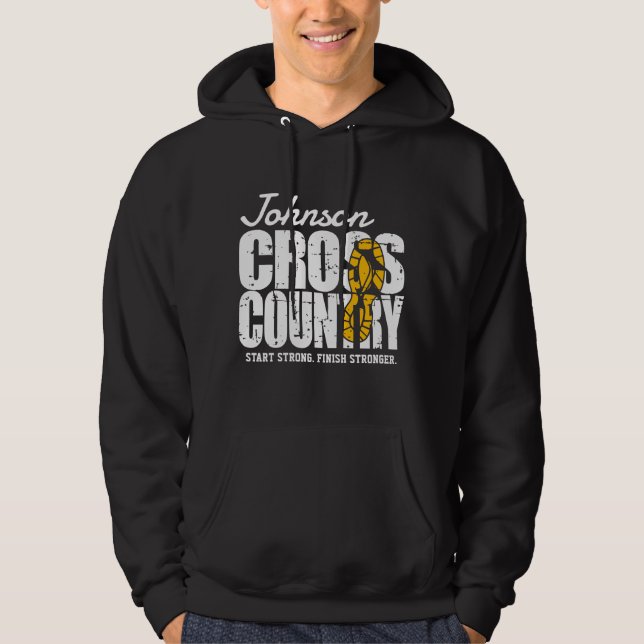 Sudadera Ejecutor de texto de ADD de país cruzado ejecutand (Anverso)
