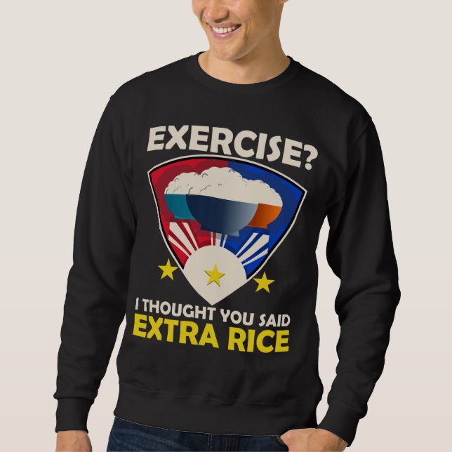 Sudadera Ejercicio de Arroz Extra Comida de Amor Filipino   (Anverso)