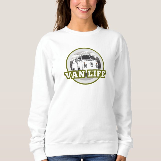 Sudadera Ejército verde de Van Life (Anverso)