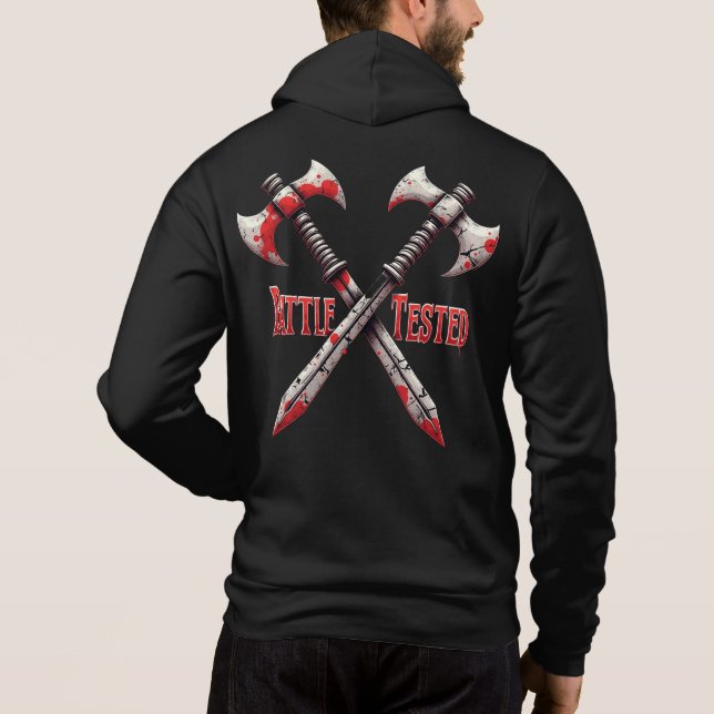 Sudadera Ejes probados de batalla - Grit de guerrero (Reverso)