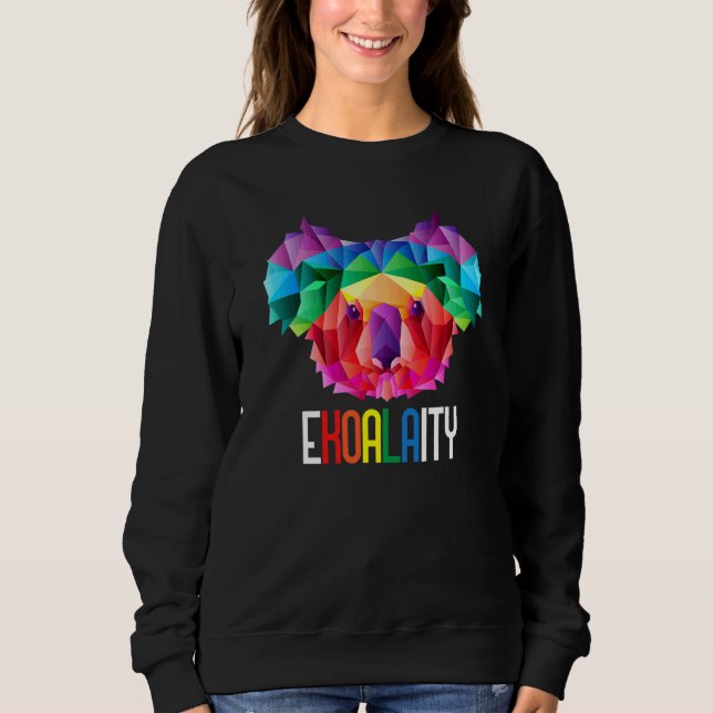 Sudadera Ekoalaity Koala Igualdad Lgbtq Bandera Arcoíris Ga (Anverso)
