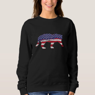 Sudadera El 4 De Julio, La Bandera Americana De La Pantera 