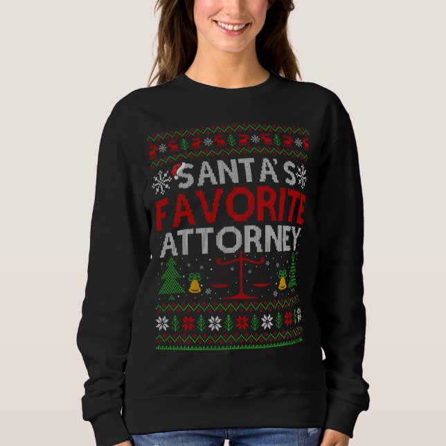 Sudadera El abogado favorito de Santa Claus, el feo abogado (Anverso)