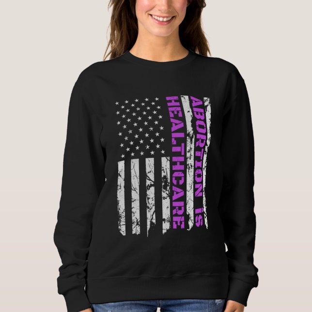 Sudadera El aborto es la salud, Pro Choice Patriotic Ameri (Anverso)