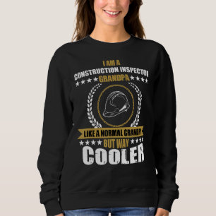 Sudadera El abuelo del divertido inspector de construcción 