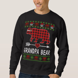Sudadera El Abuelo Lleva Pajamas Familiares De Santa Roja P