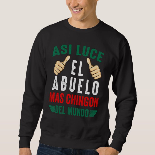 Sudadera El Abuelo Mas Chingon Regalos Papa Dia Del Padre M (Anverso)