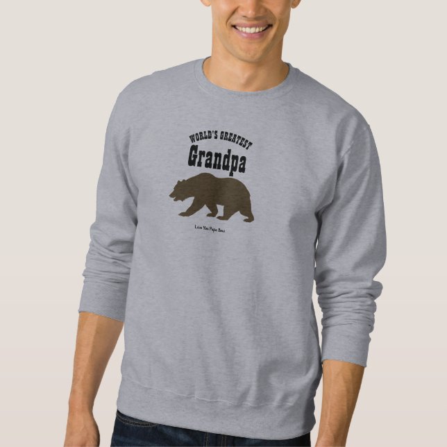 Sudadera El abuelo más grande del mundo, papá, oso, regalo  (Anverso)