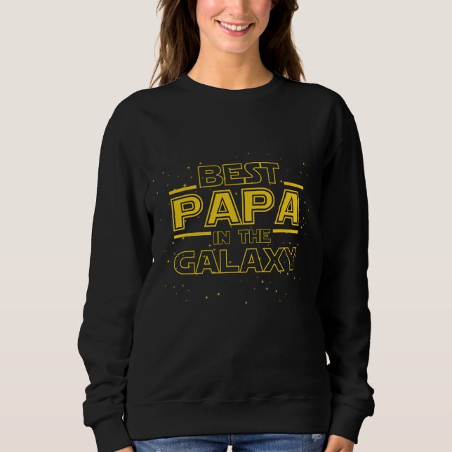 Sudadera El abuelo papá regala al mejor papá en galaxia (Anverso)