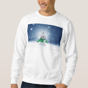 Sudadera El adorable personaje de muñeco de nieve de Navida