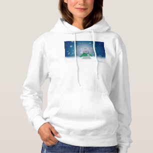 Sudadera El adorable personaje de muñeco de nieve de Navida