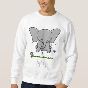 Sudadera El adorable y adorable ilustracion de elefantes be