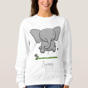 Sudadera El adorable y adorable ilustracion de elefantes be