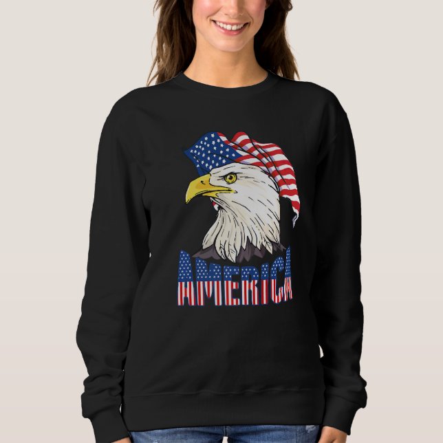 Sudadera El Águila Estadounidense Orgullo 4 De Julio Sam Li (Anverso)